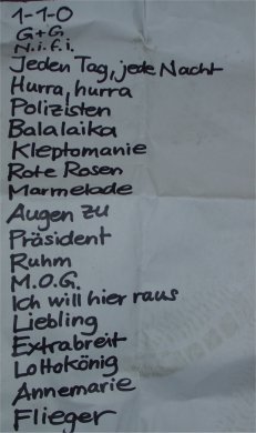 die setlist